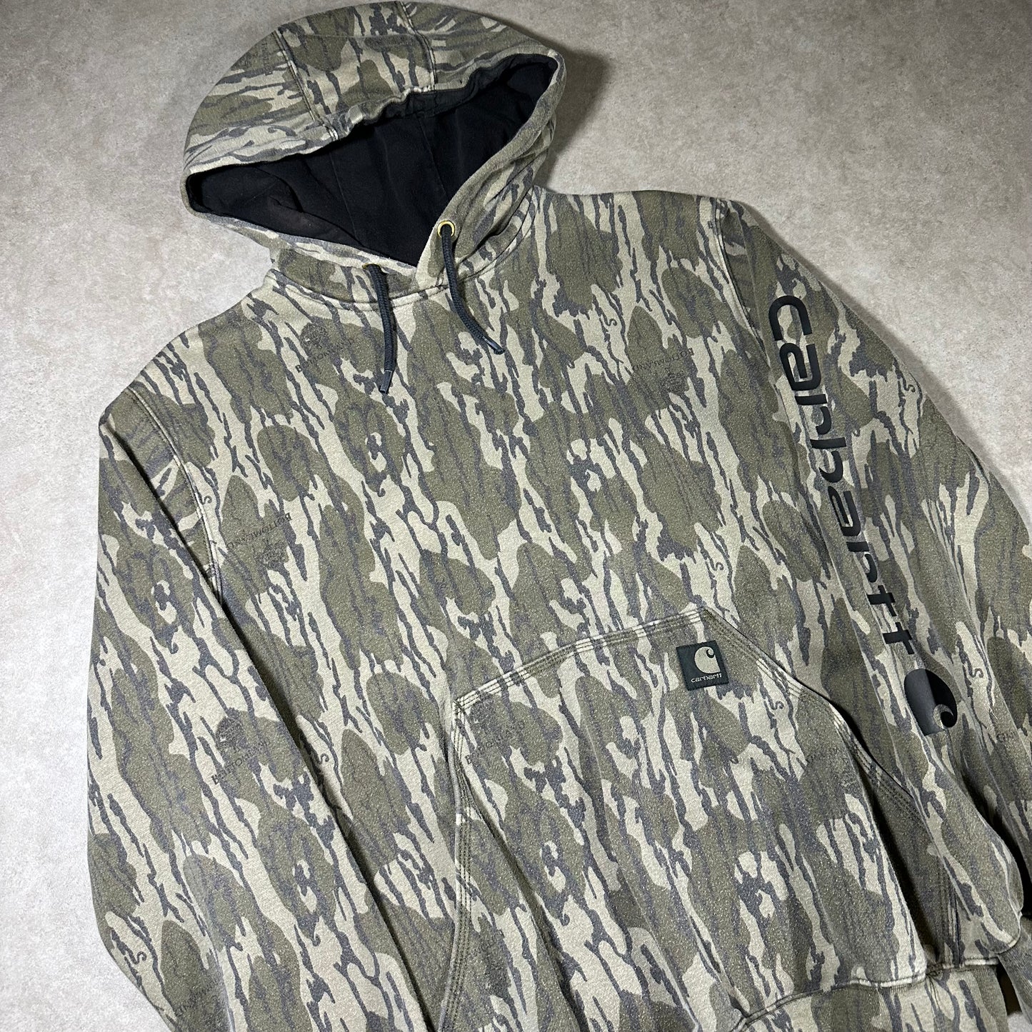 Carhartt X Mossy oak bottomland camo hoodie (S)