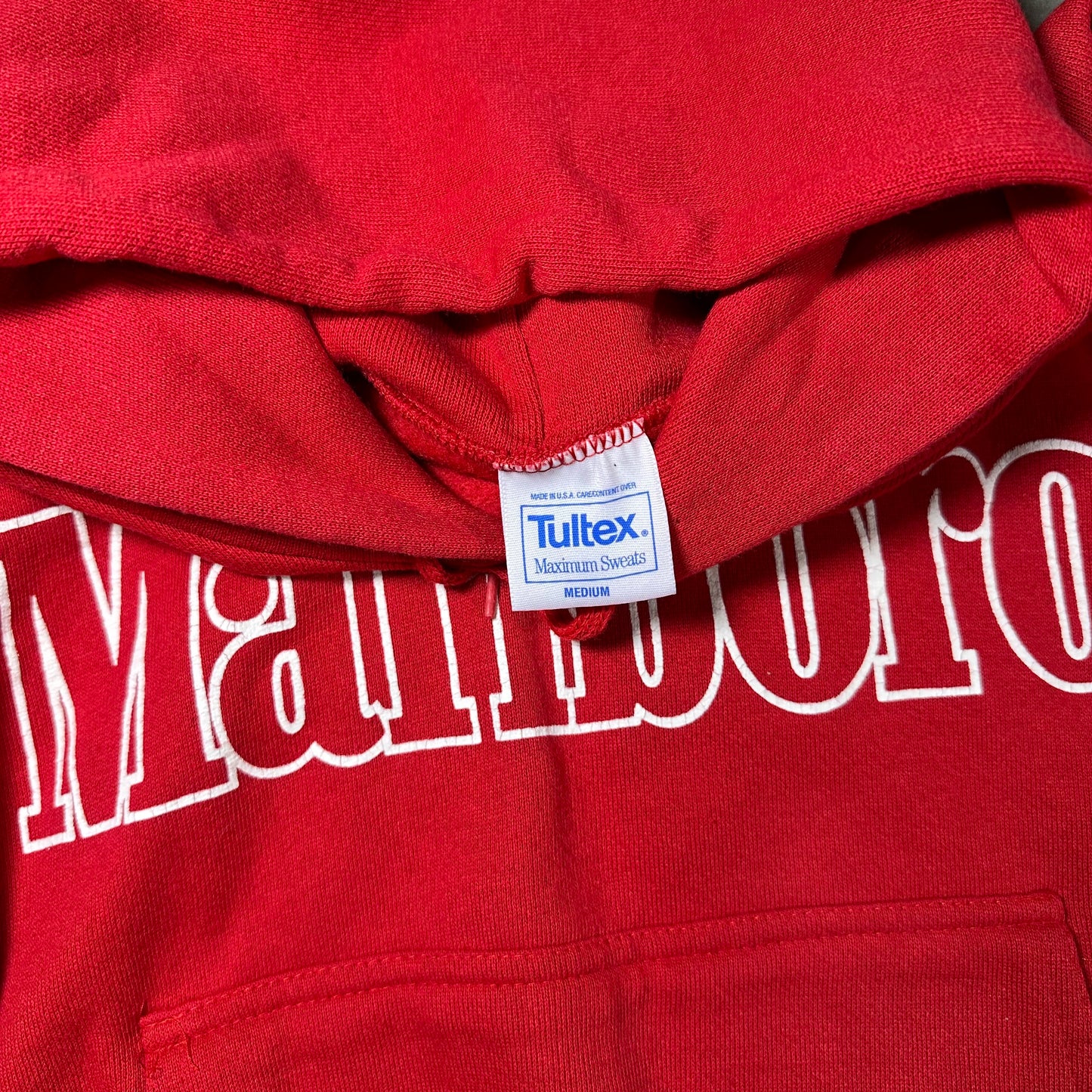 Vintage tultex Marlboro red hoodie (M)