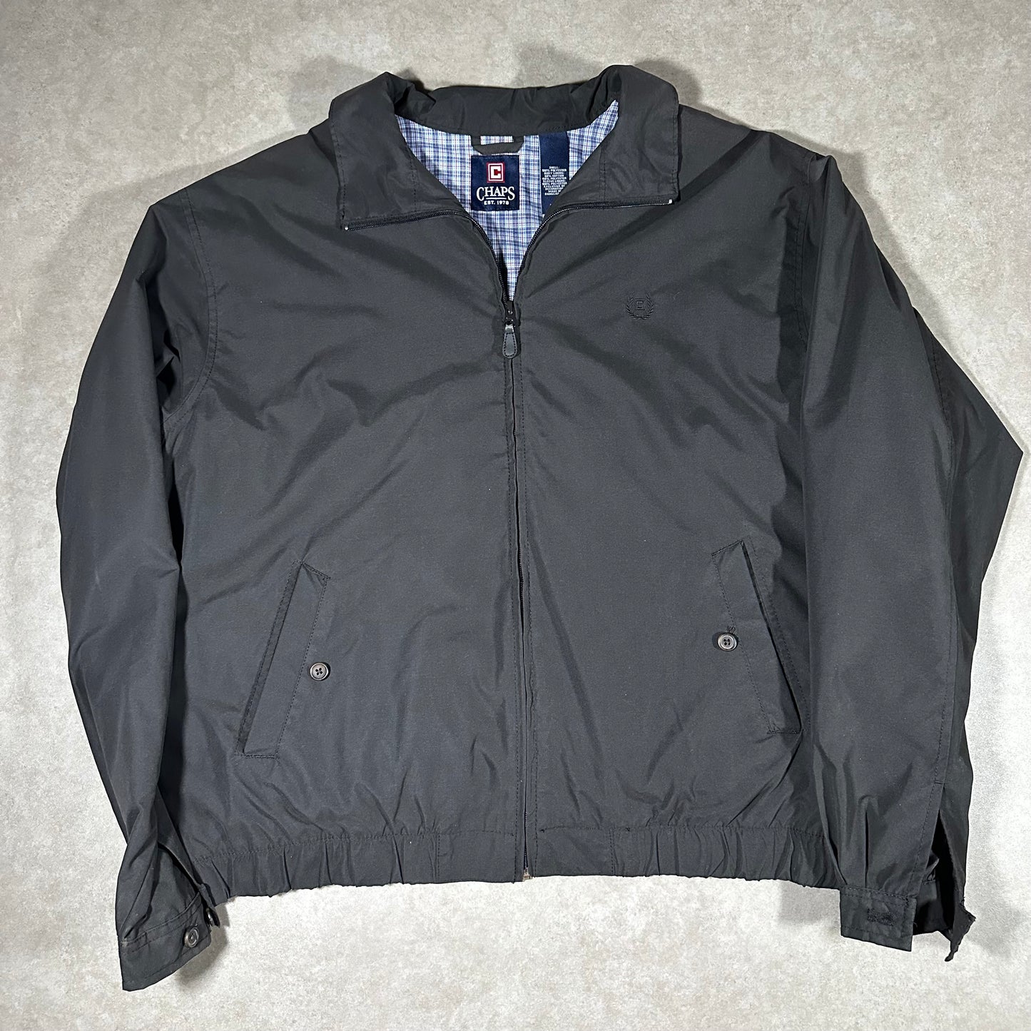 Black chaps light weight spring jacket (L)