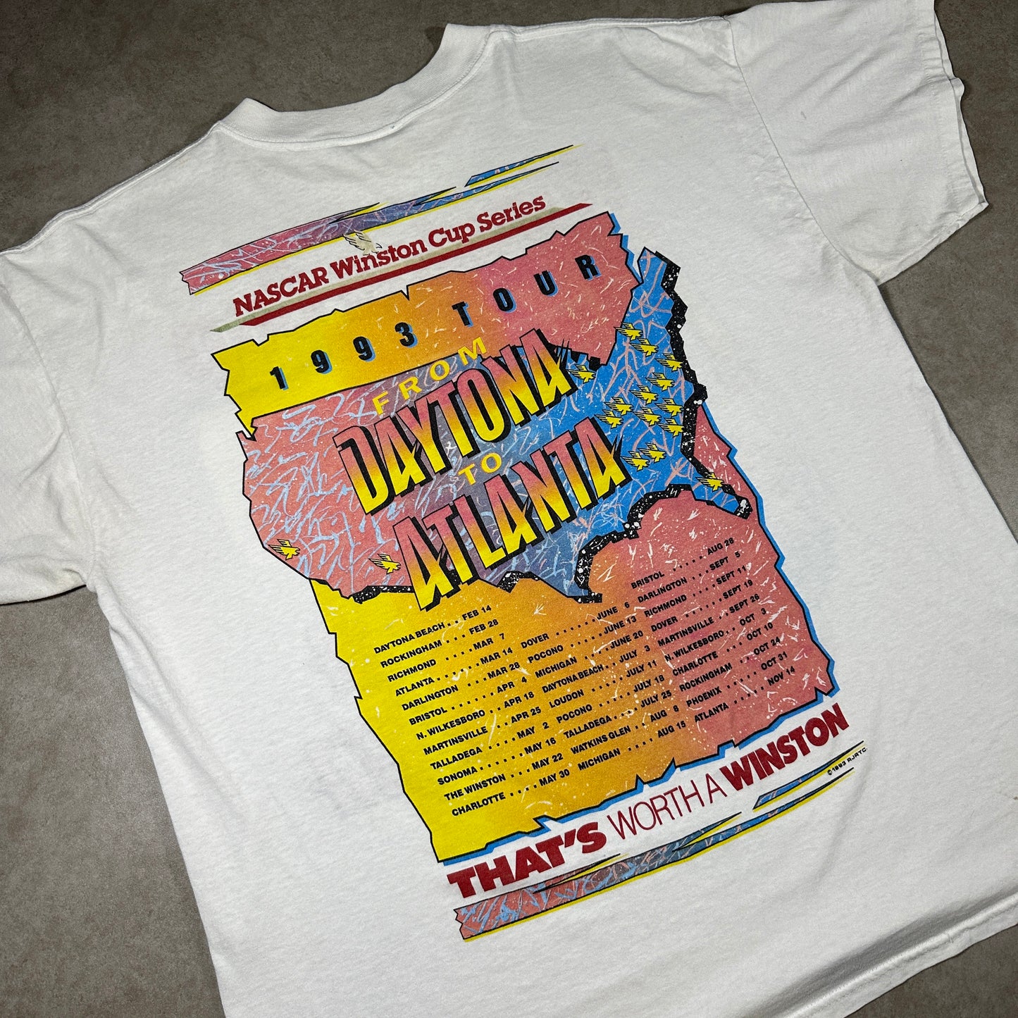 1993 Winston Cup “Dayton to Atlanta” Tee (L)