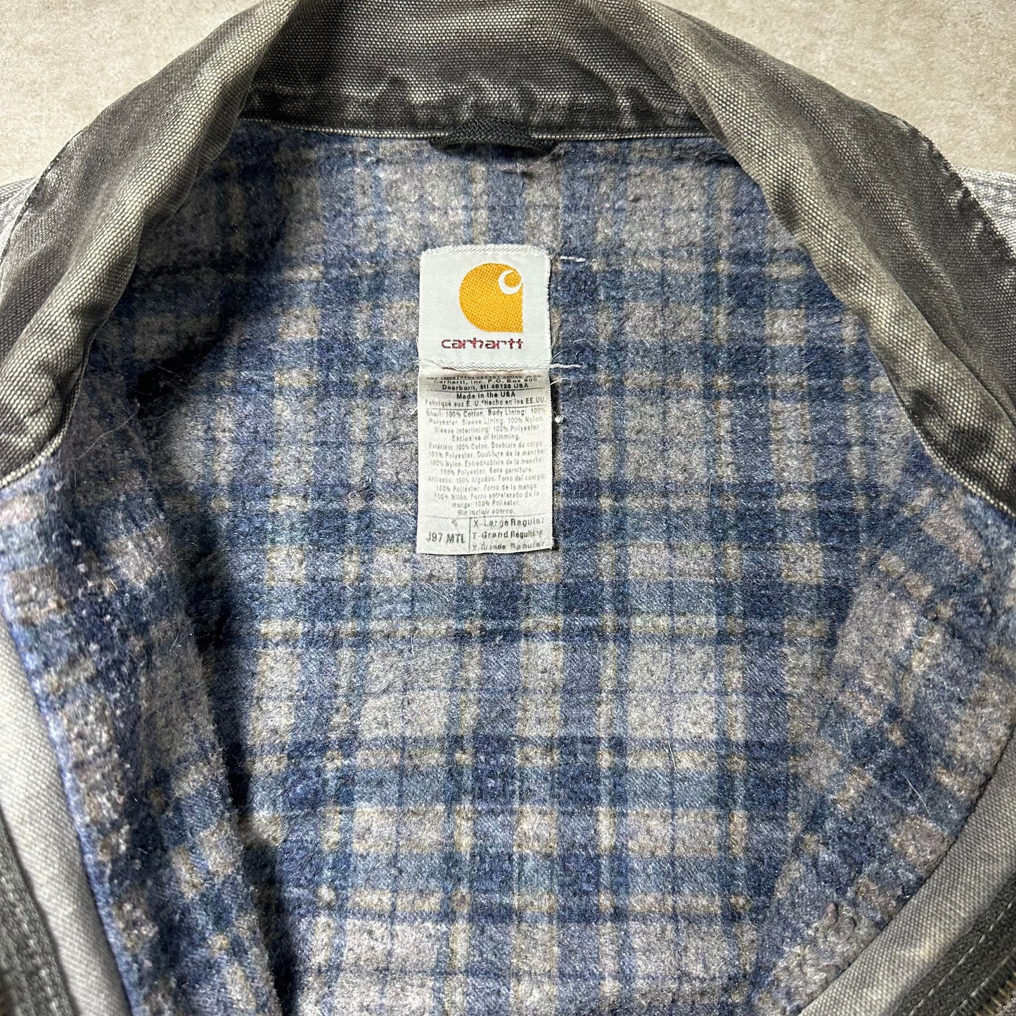 Grey Carhartt Detroit Jacket (XL)