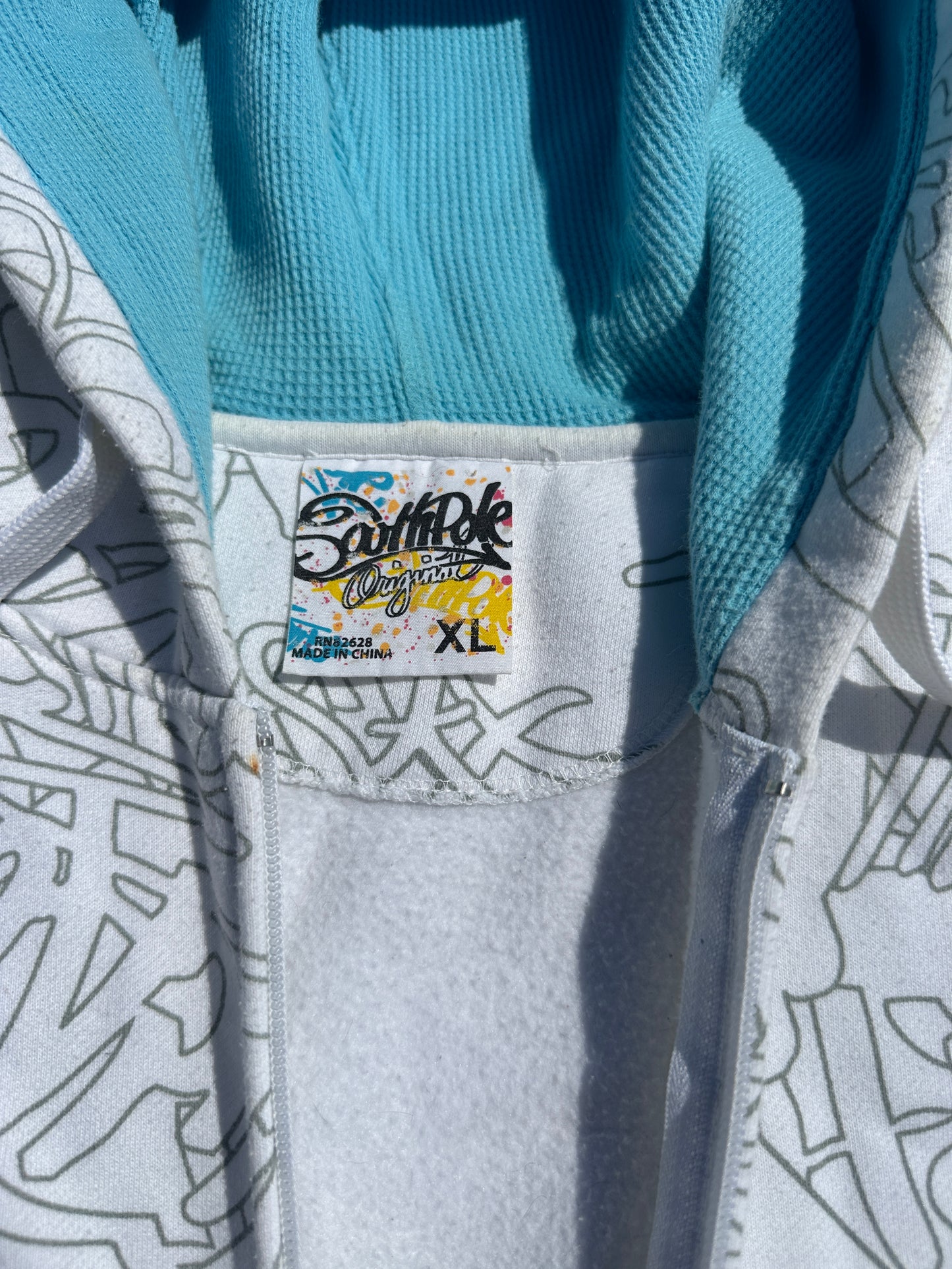South Pole graffiti zip up hoodie jacket (XL)