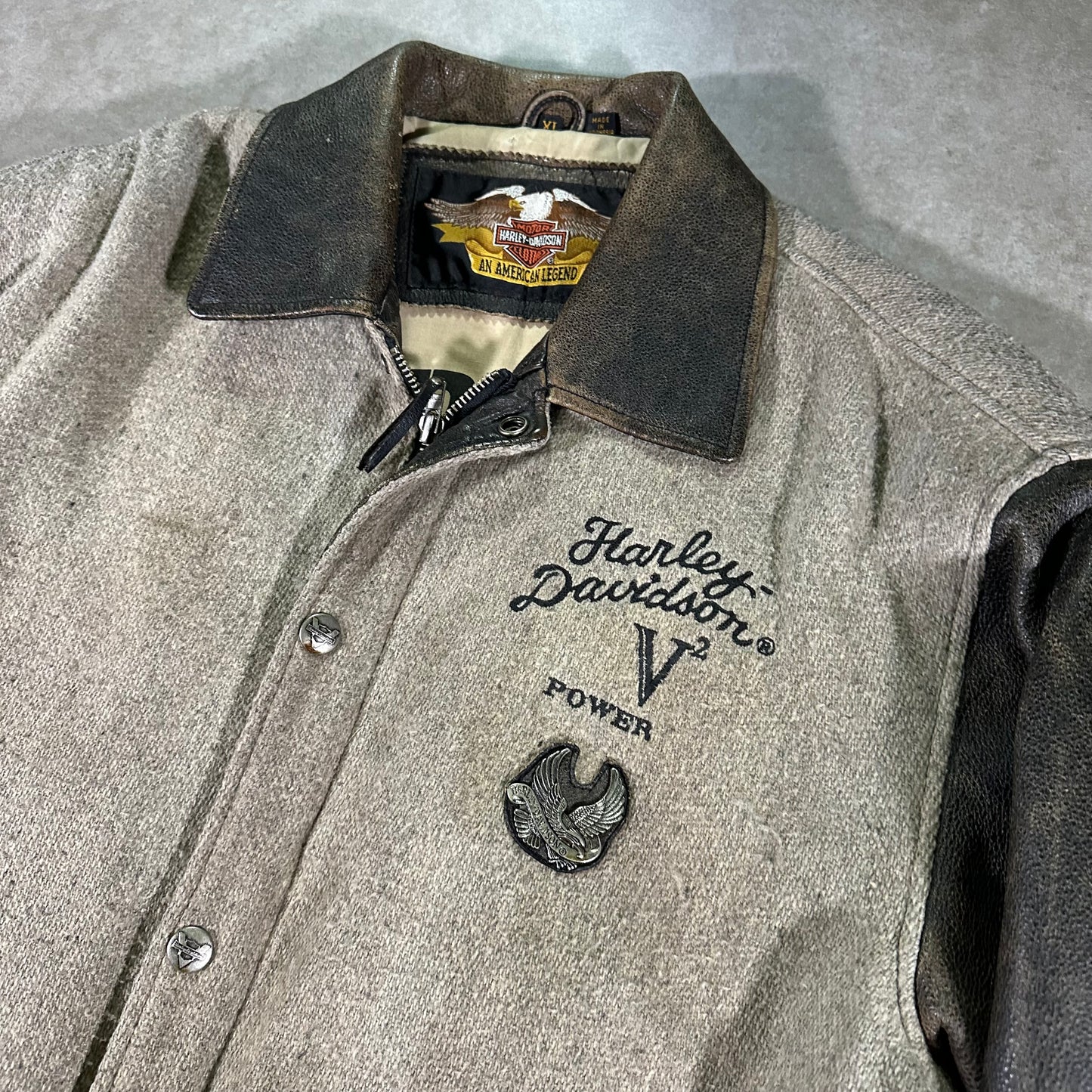 Vintage Harley Davidson V2 Bomber Jacket (XL)