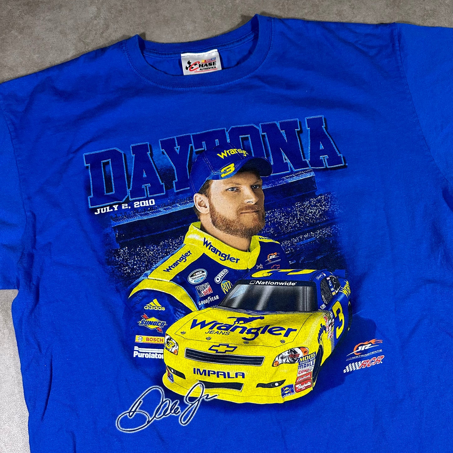 Y2K Dale sr & Dale jr wrangler Daytona tee (XL)