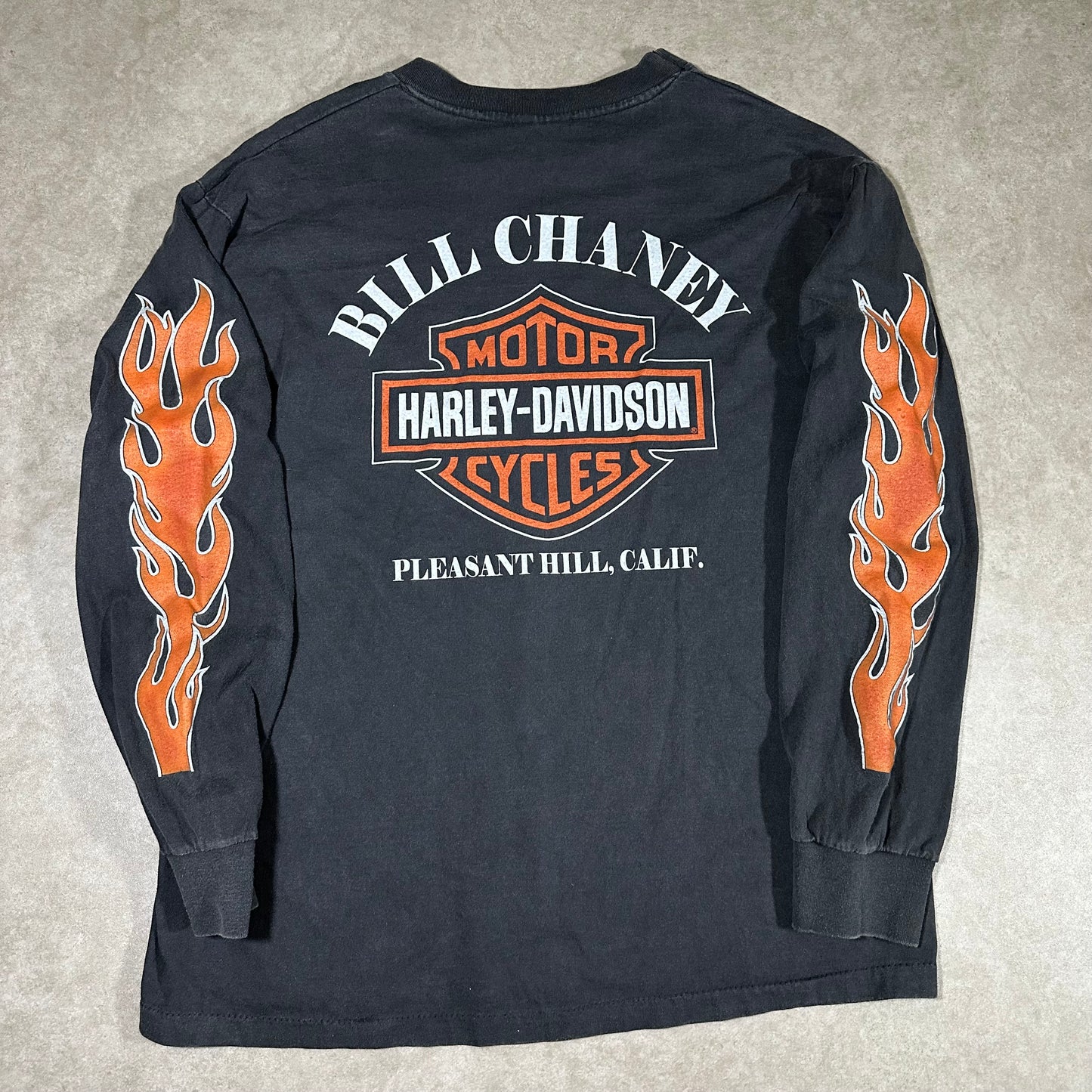 Vintage “untamed tiger” Harley Davidson long sleeve tee (M/L) Boot (Check measurements in description)