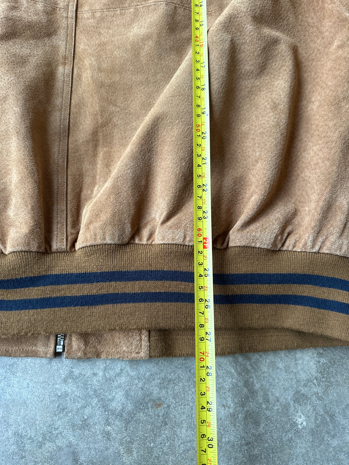 Vintage suede leather bomber jacket (XXL)