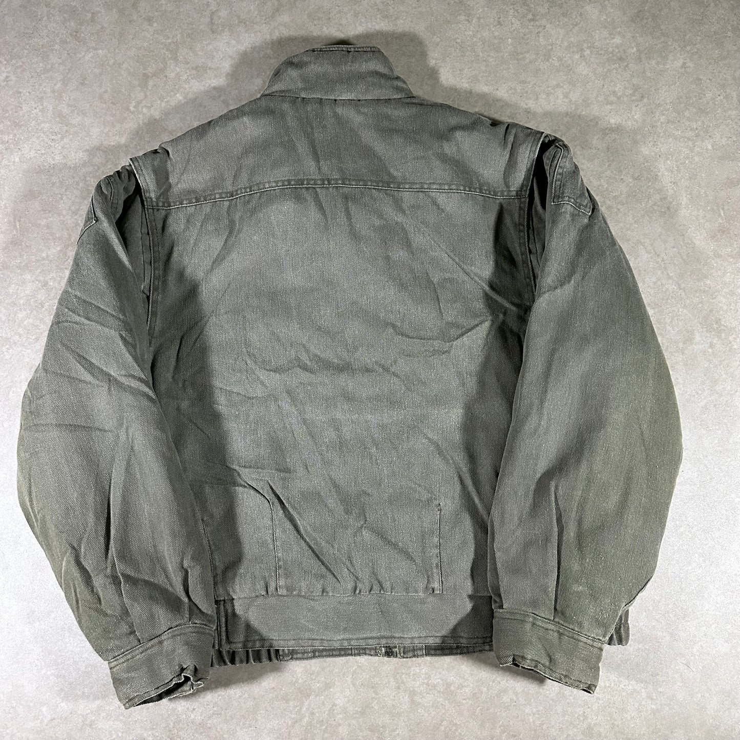 Vintage green canvas bomber jacket (XL)