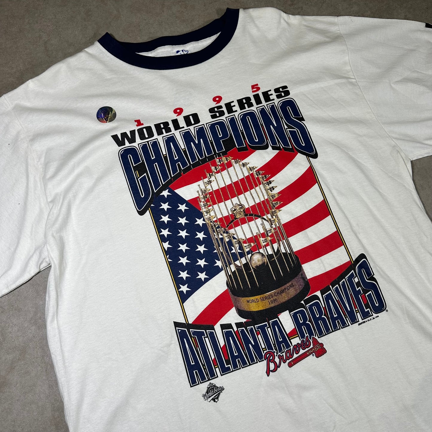 Vintage braves 1995 World Series ringer tee (XL)