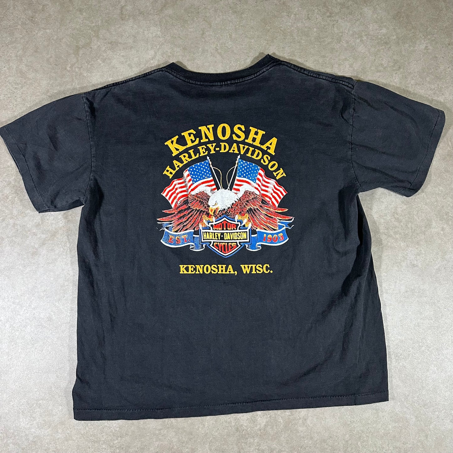 Vintage Harley eagle tee (M) (Boot)