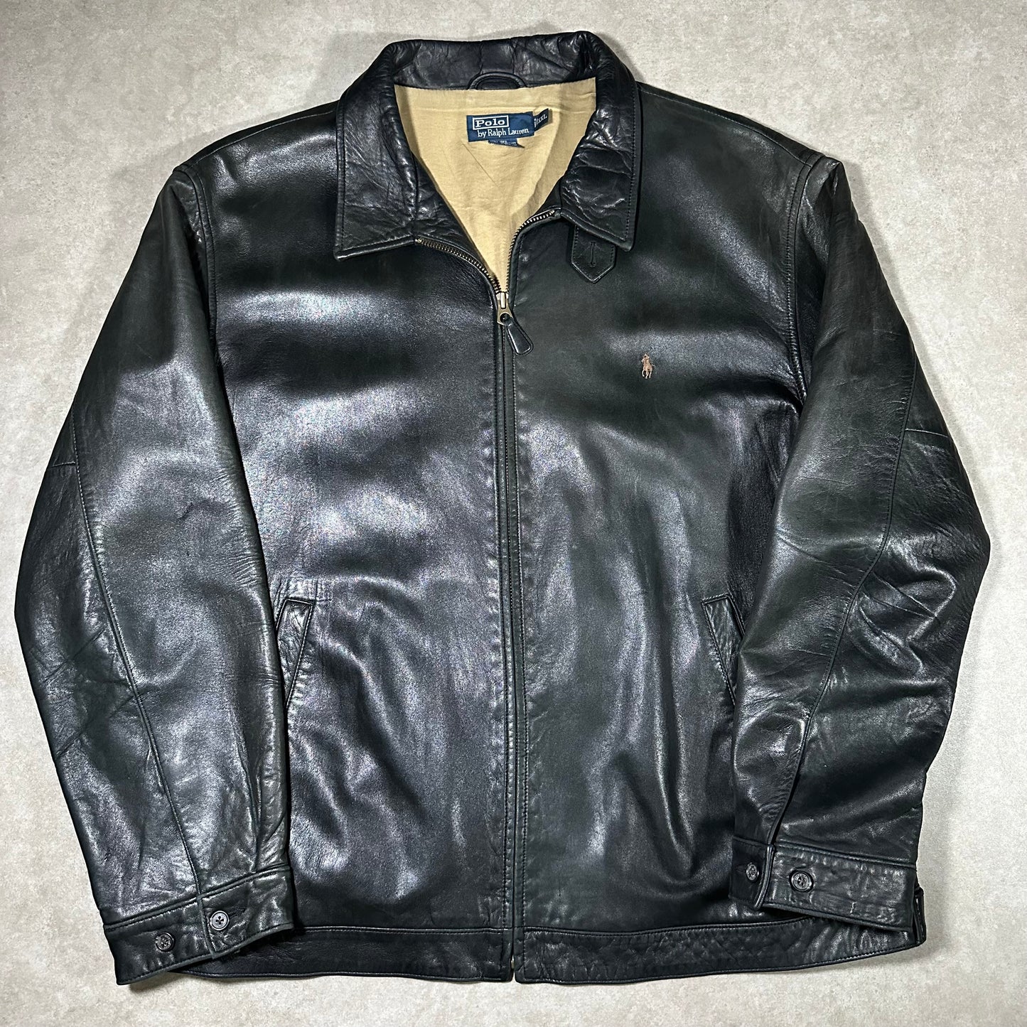 Vintage polo leather jacket (XXL)