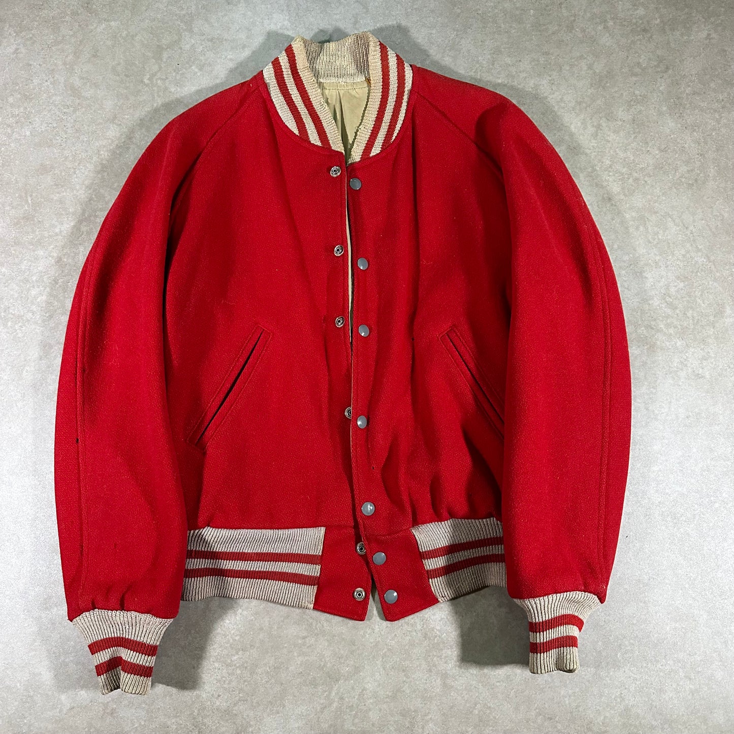 1950s Red varsity jacket (M)