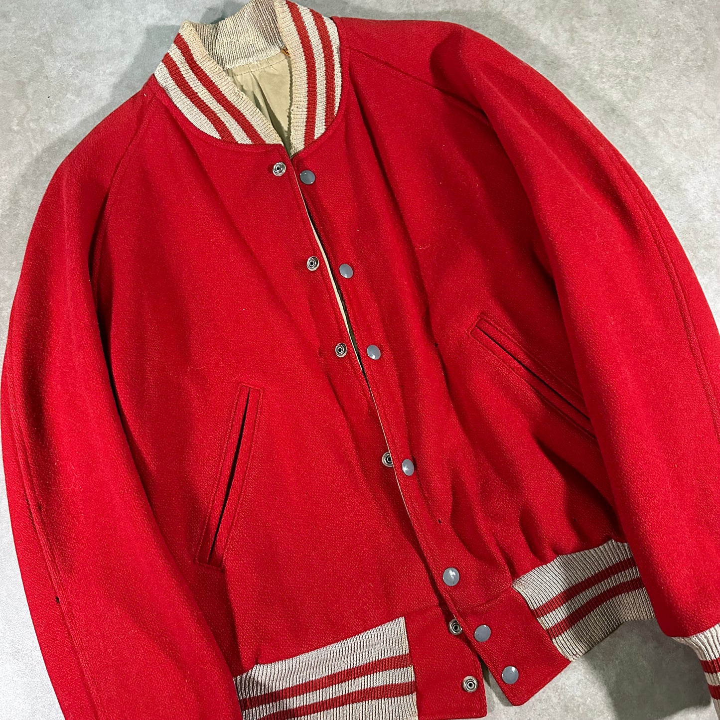 1950s Red varsity jacket (M)