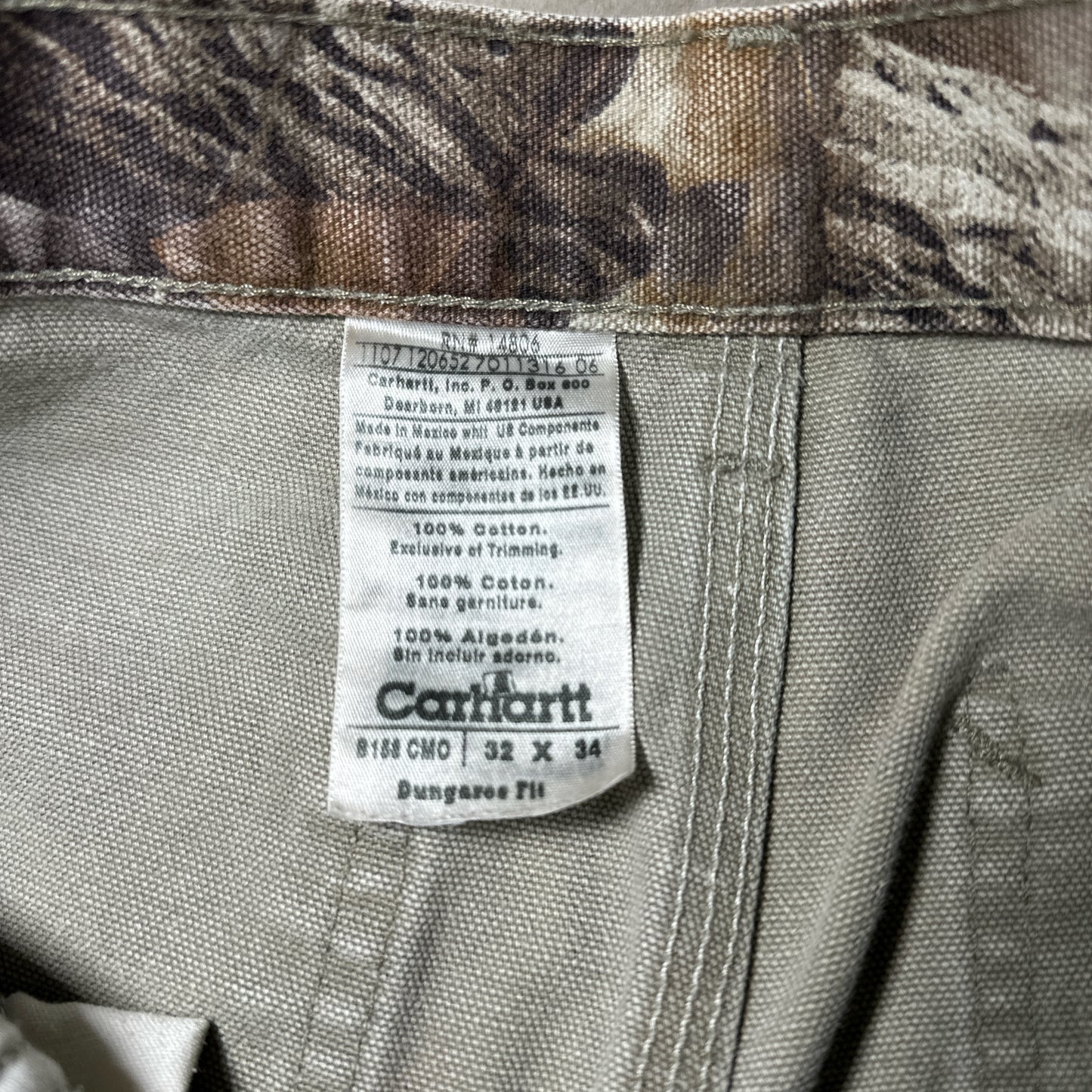 Vintage Carhartt Camo Carpenter Real tree Pants (32x34)