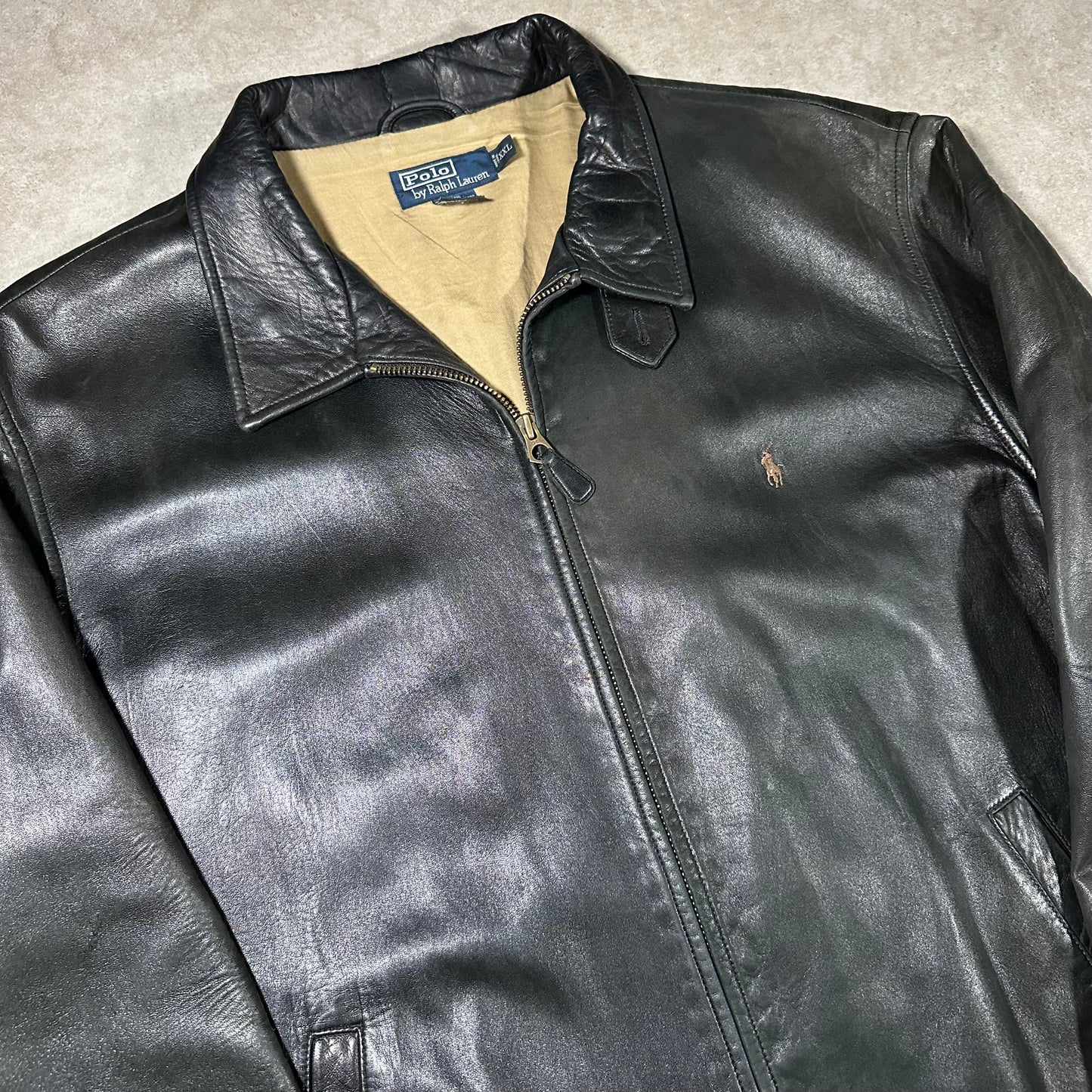 Vintage polo leather jacket (XXL)