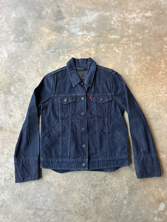 Women’s dark stone denim levi jacket (Women’s S)