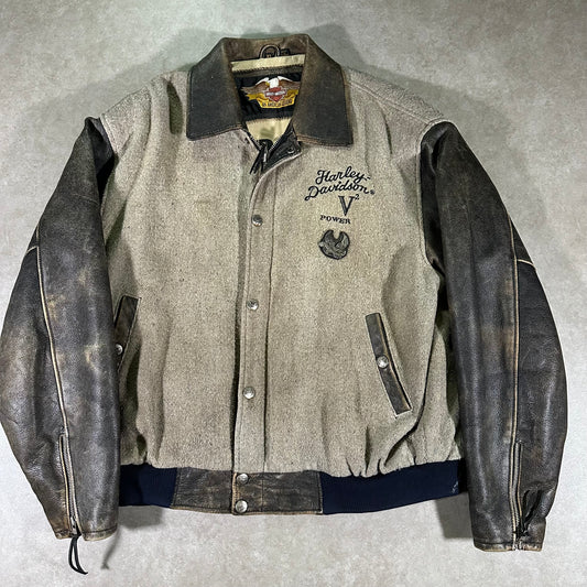 Vintage Harley Davidson V2 Bomber Jacket (XL)