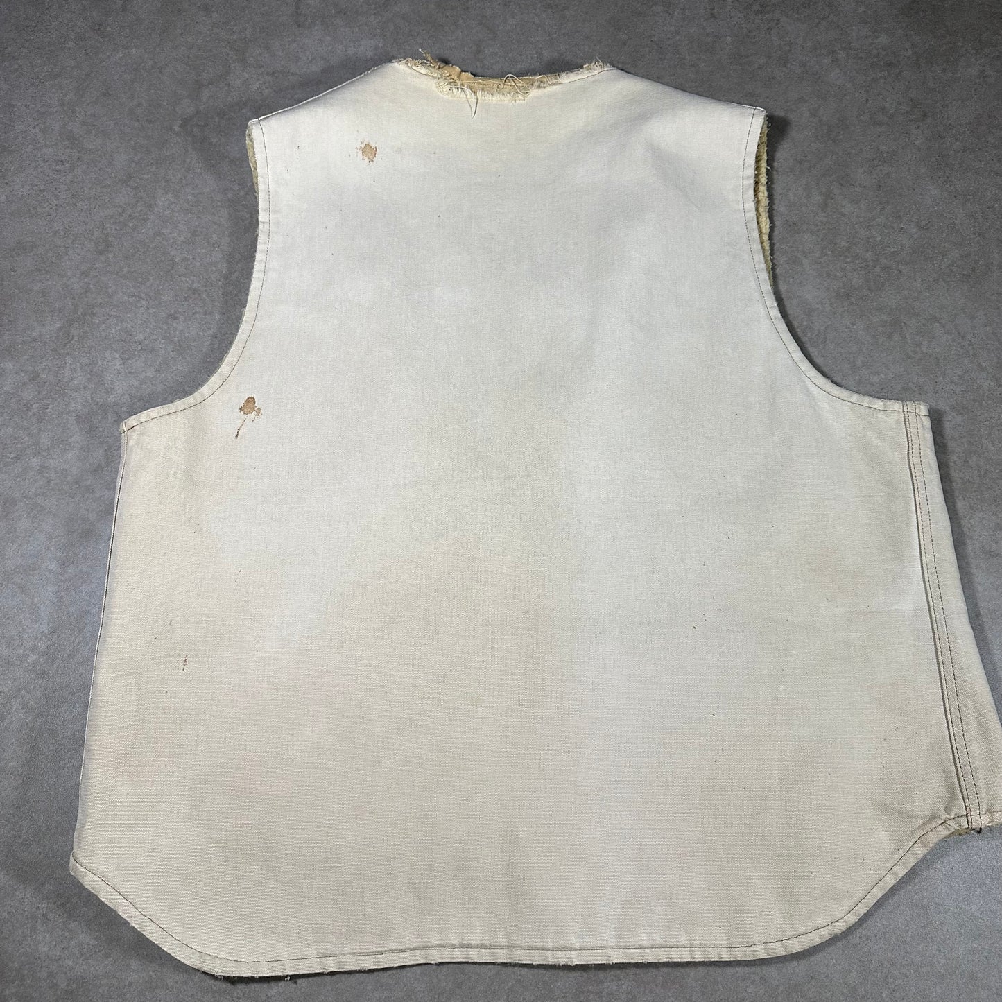 90s Carhartt Sun faded Canvas Sherpa lined vest (XL/XXL)