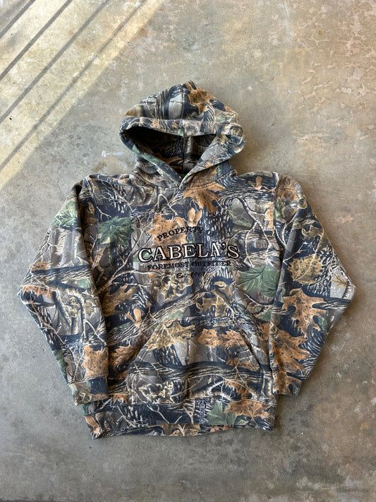 Vintage cabelas camo hoodie (S)
