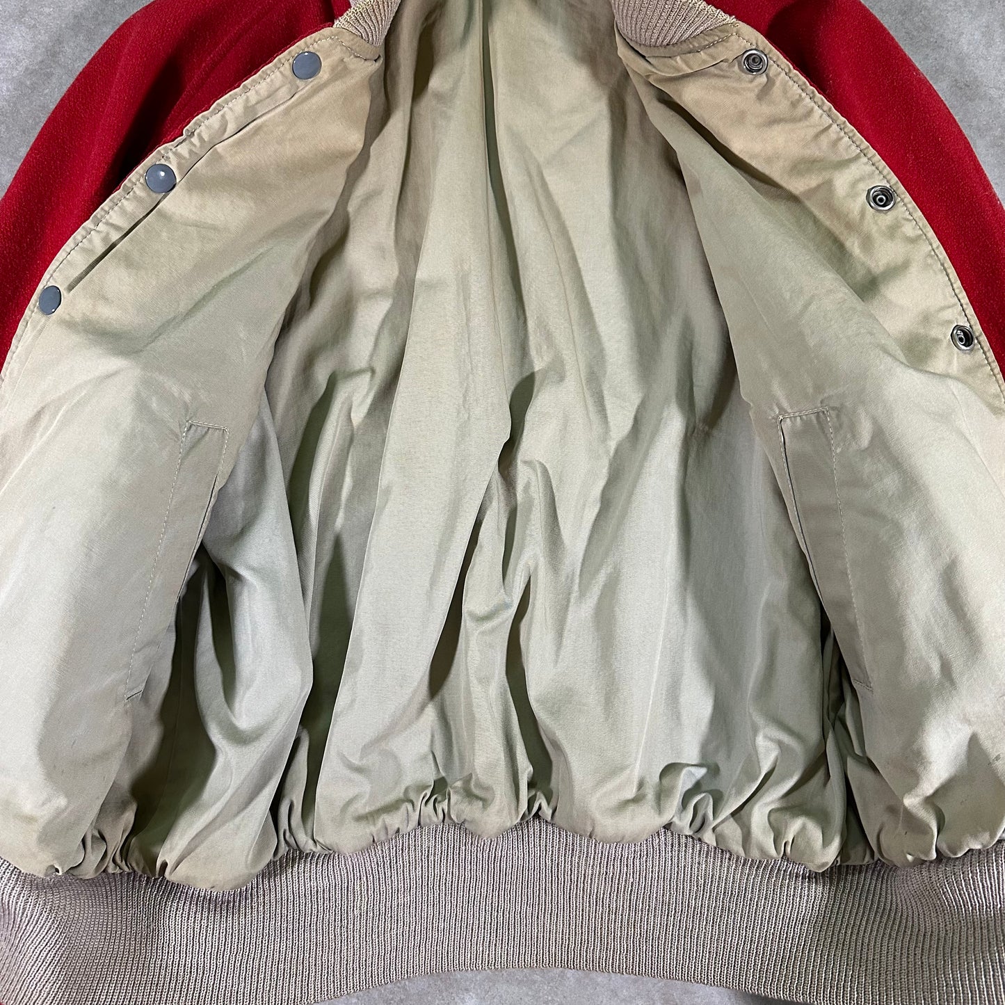 1950s Red varsity jacket (M)