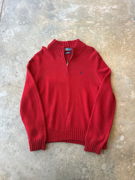 Polo Ralph Lauren red 3/4 zip up (XXL)