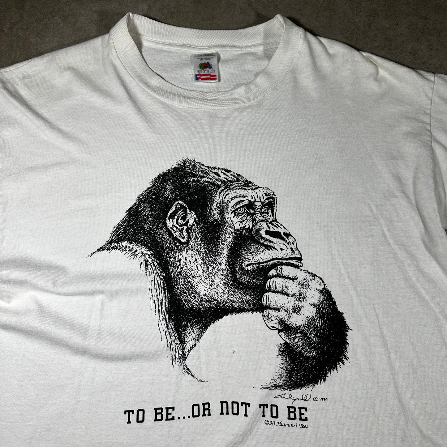Vintage “To be or not to be” Gorilla Tee (XL)
