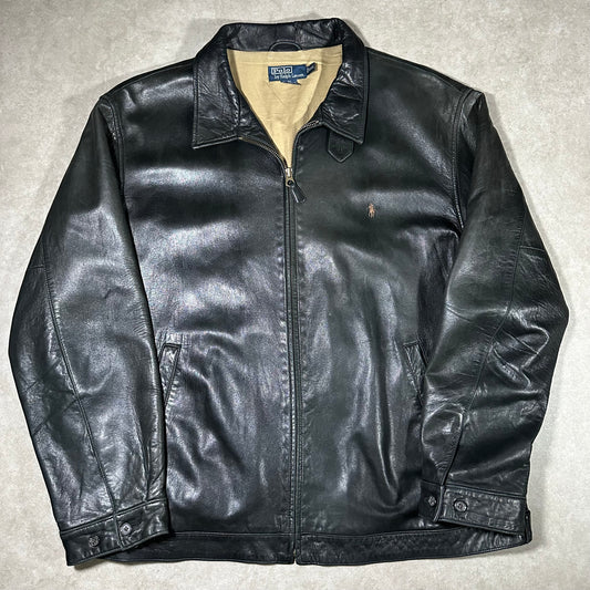 Vintage polo leather jacket (XXL)
