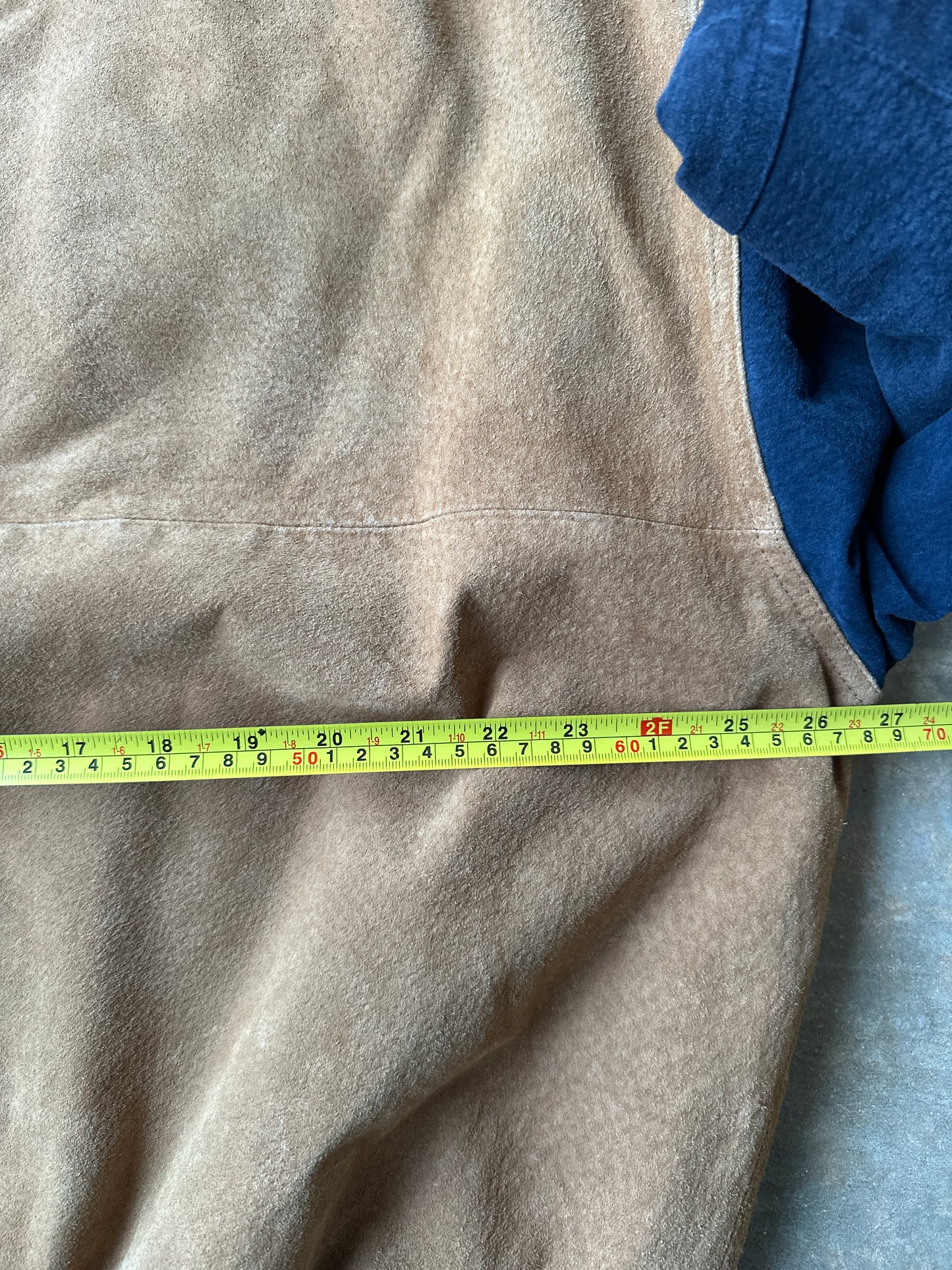 Vintage suede leather bomber jacket (XXL)