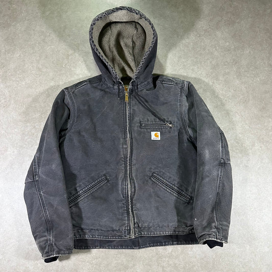 Vintage Carhartt Hooded Charcoal Jacket (M)