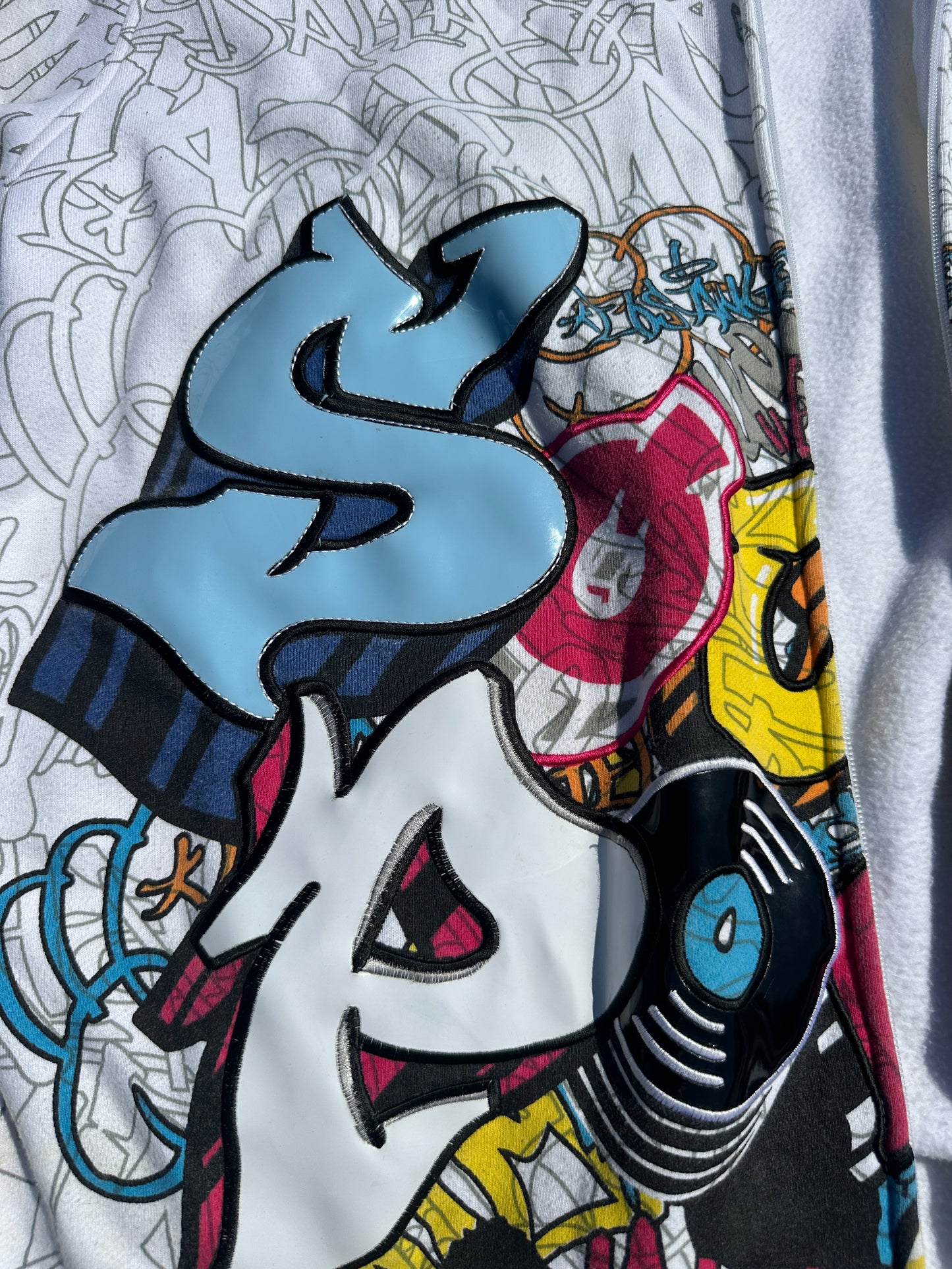South Pole graffiti zip up hoodie jacket (XL)