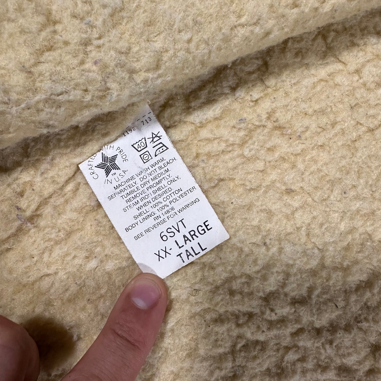 90s Carhartt Sun faded Canvas Sherpa lined vest (XL/XXL)