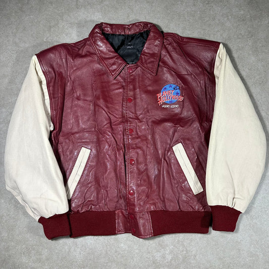 Vintage leather planet Hollywood “Hong Kong” bomber jacket (S/M)